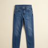tapered men's jeans in mid stone — main