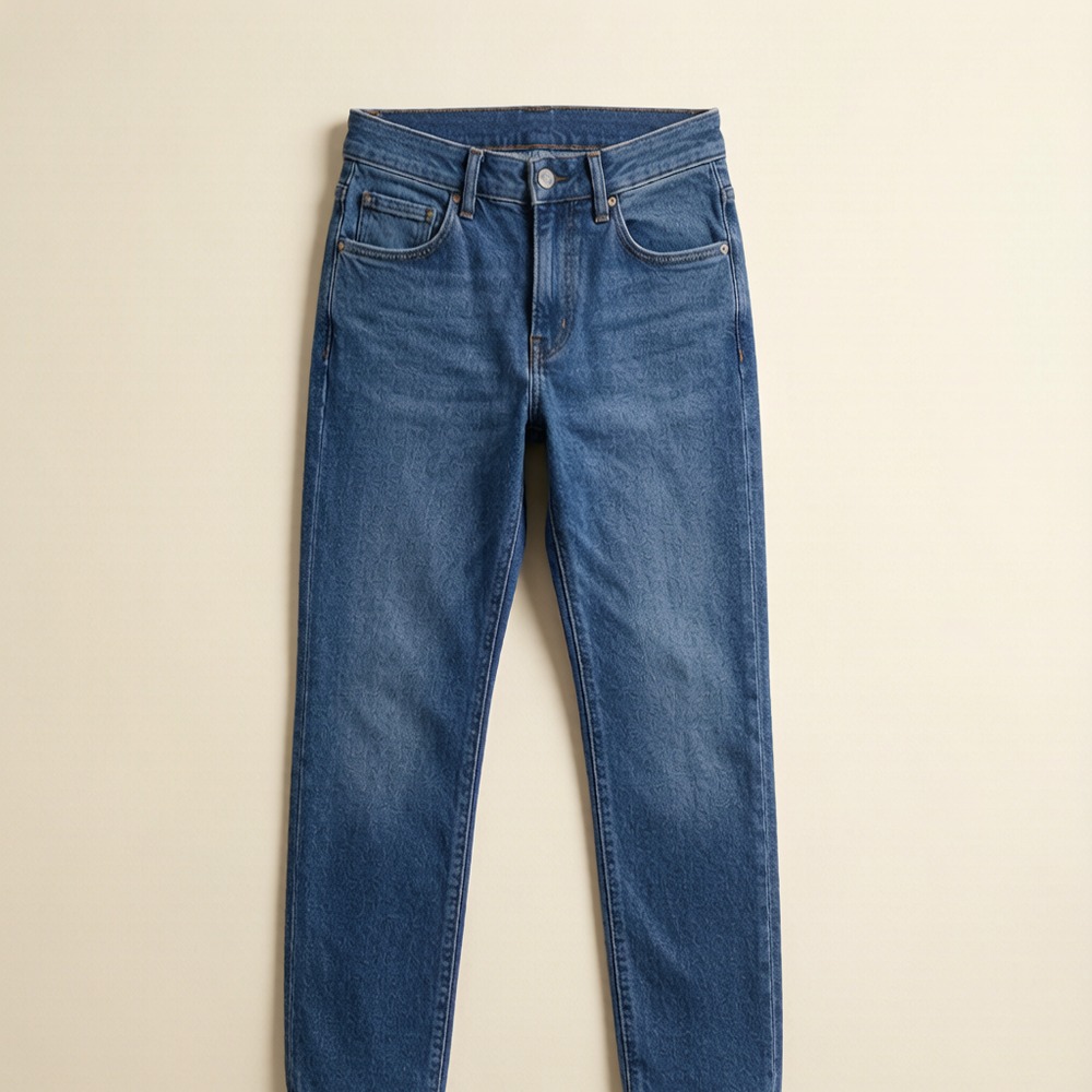 tapered men's jeans in mid stone