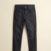 tapered men's jeans in charcoal — main