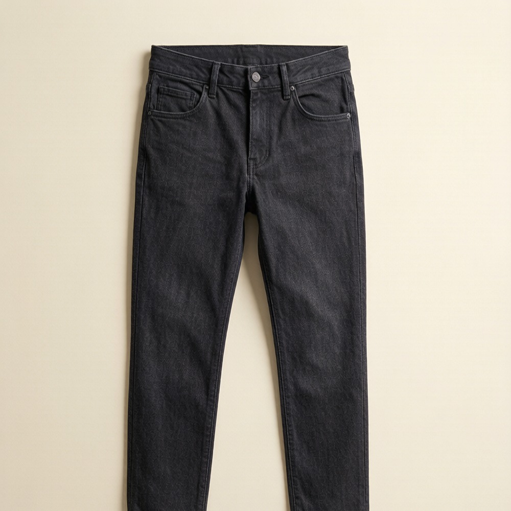 tapered men's jeans in charcoal