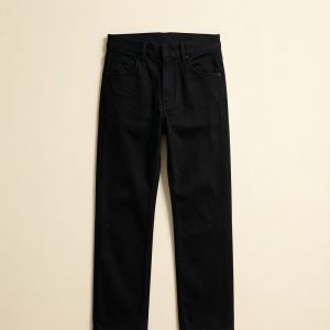 straight-leg men's jeans in black — main