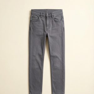 slim men's jeans in grey — main
