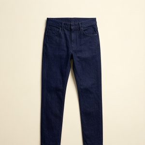 tapered men's jeans in deep indigo — main