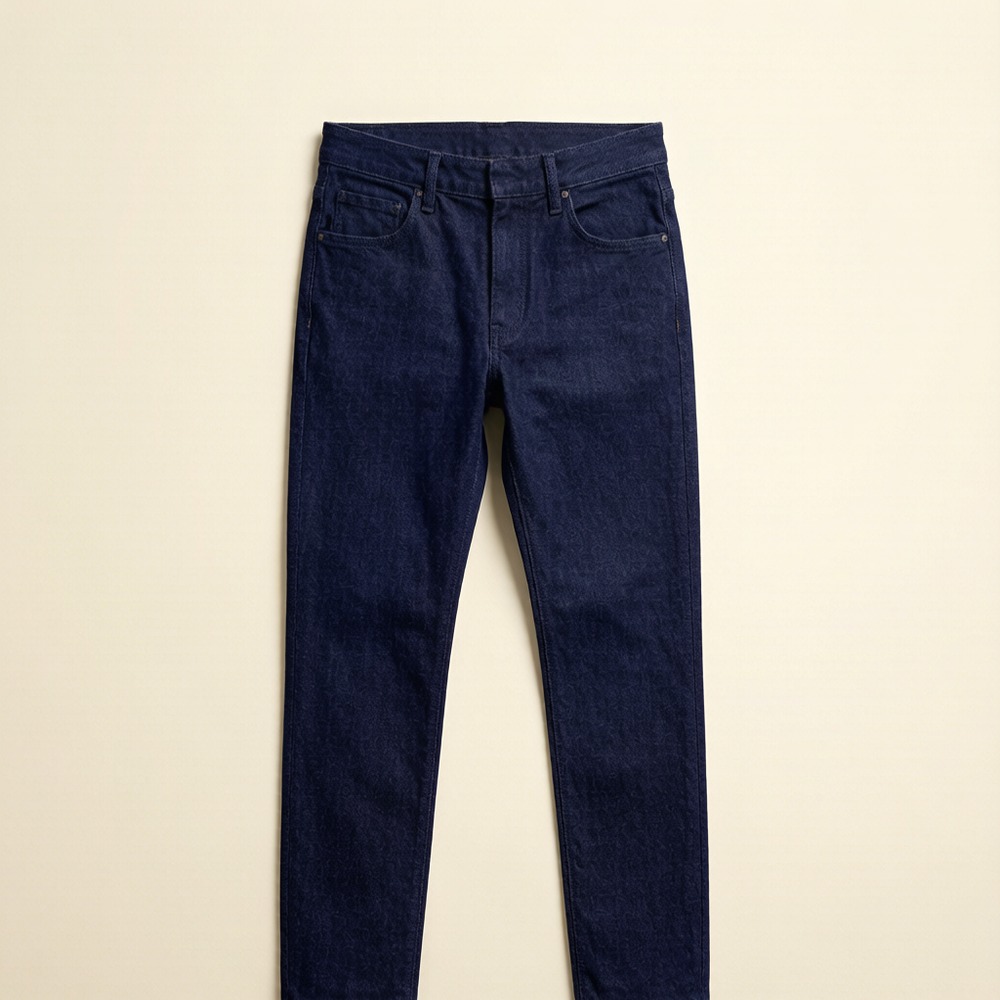tapered men's jeans in deep indigo